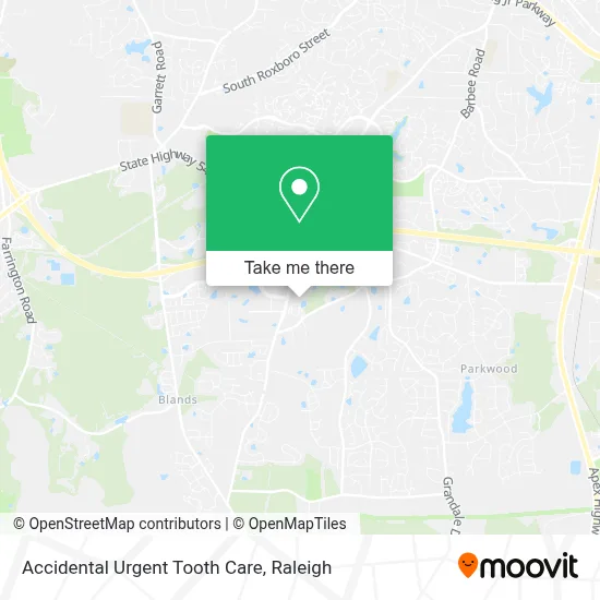 Accidental Urgent Tooth Care map