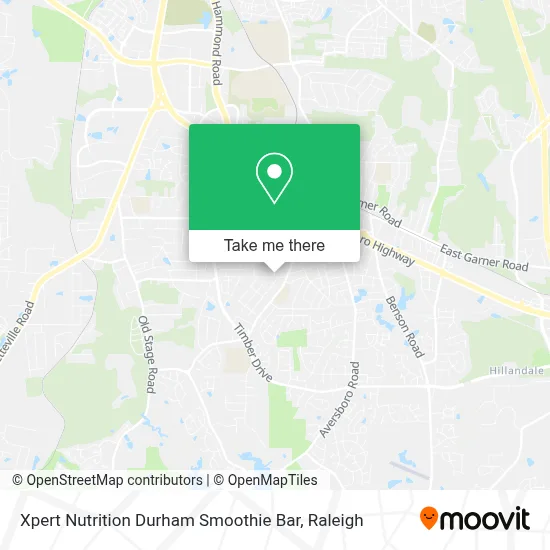 Xpert Nutrition Durham Smoothie Bar map