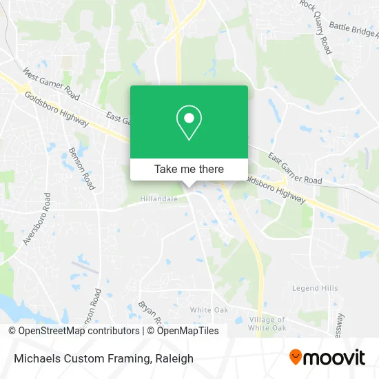 Michaels Custom Framing map