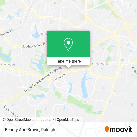 Beauty And Brows map