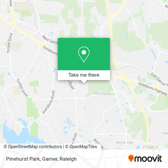 Pinehurst Park, Garner map