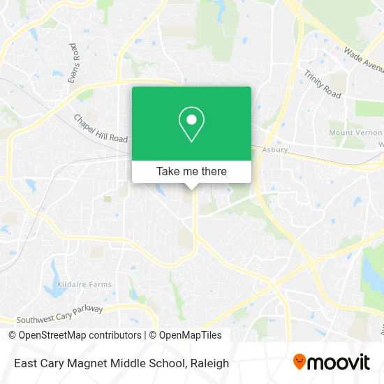 East Cary Magnet Middle School map