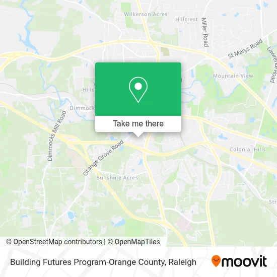 Building Futures Program-Orange County map