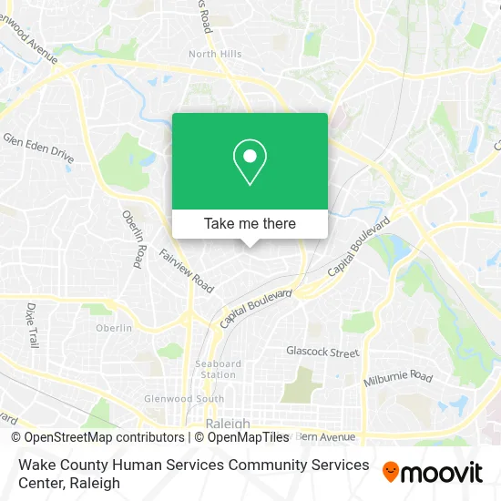 Wake County Human Services Community Services Center map