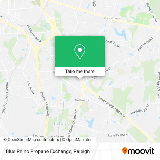 Blue Rhino Propane Exchange map