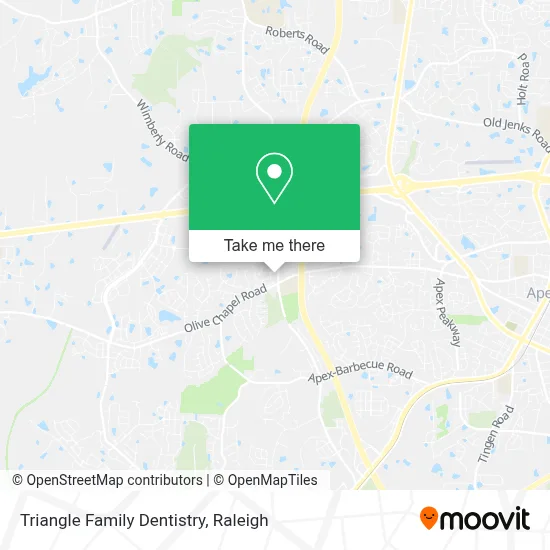 Triangle Family Dentistry map
