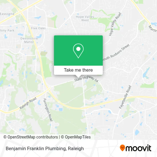Benjamin Franklin Plumbing map