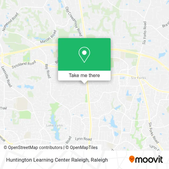 Huntington Learning Center Raleigh map