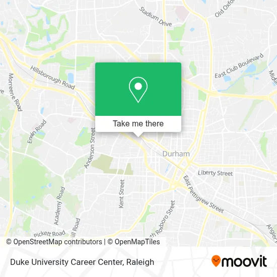 Duke University Career Center map