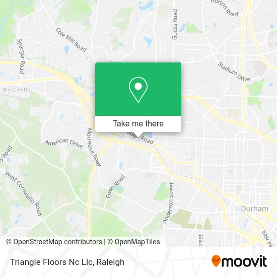 Triangle Floors Nc Llc map