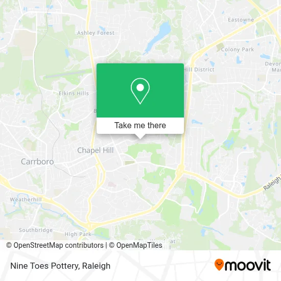 Nine Toes Pottery map