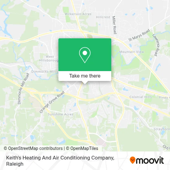 Keith's Heating And Air Conditioning Company map
