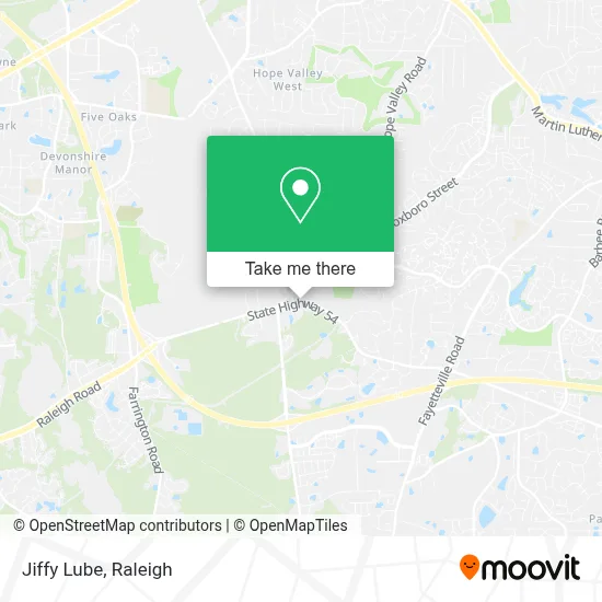 Jiffy Lube map