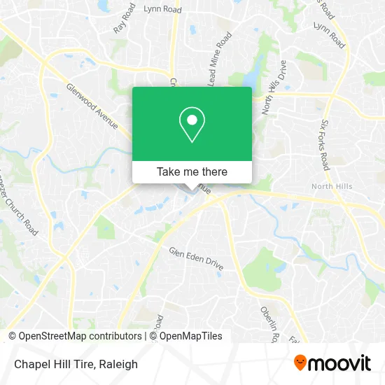 Chapel Hill Tire map