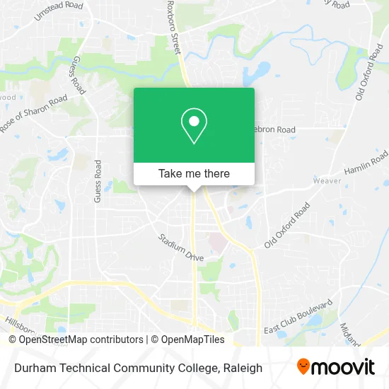 Durham Technical Community College map