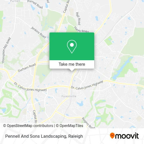 Pennell And Sons Landscaping map