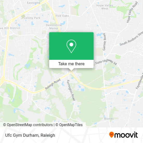 Ufc Gym Durham map