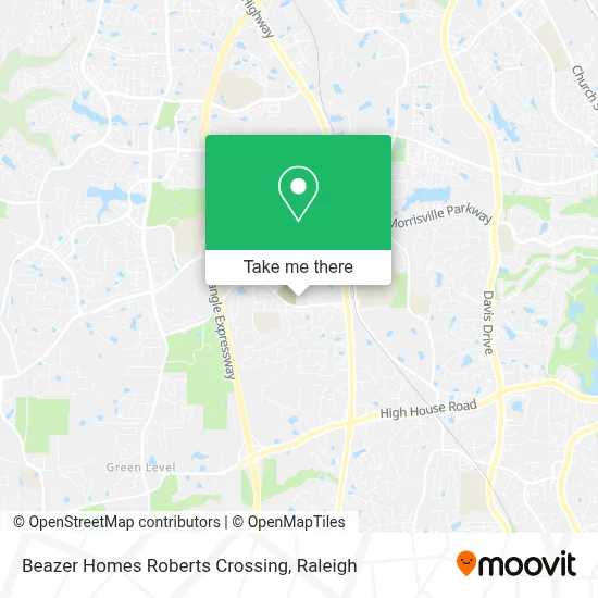 Beazer Homes Roberts Crossing map