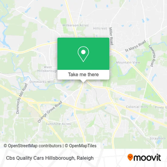 Cbs Quality Cars Hillsborough map