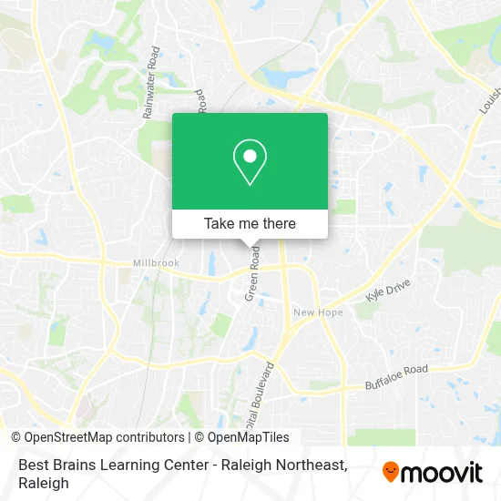 Best Brains Learning Center - Raleigh Northeast map