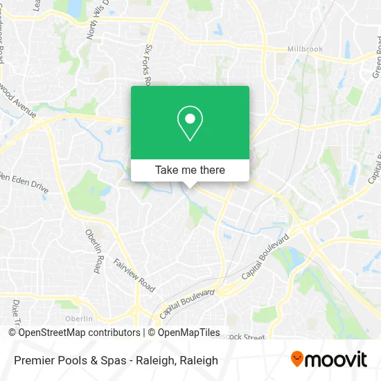 Premier Pools & Spas - Raleigh map