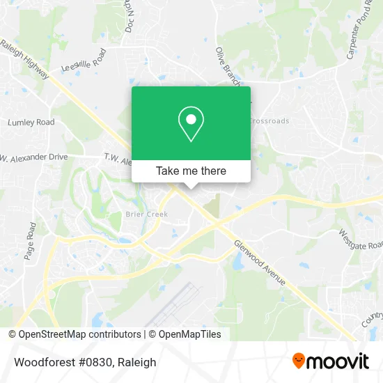 Woodforest #0830 map