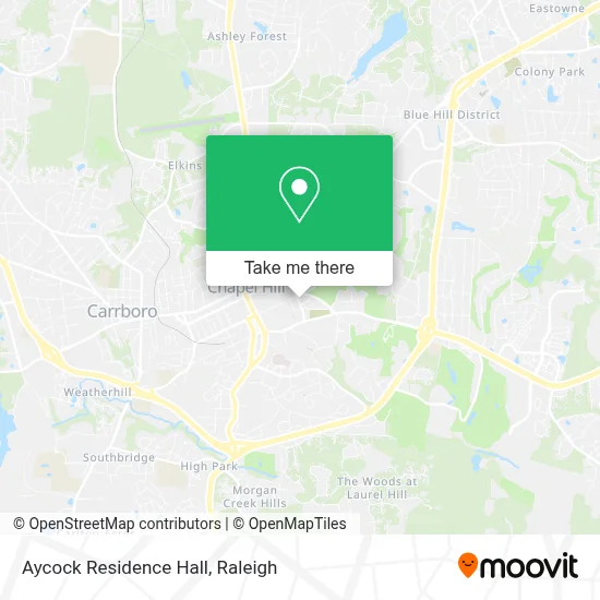 Aycock Residence Hall map