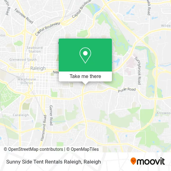 Sunny Side Tent Rentals Raleigh map