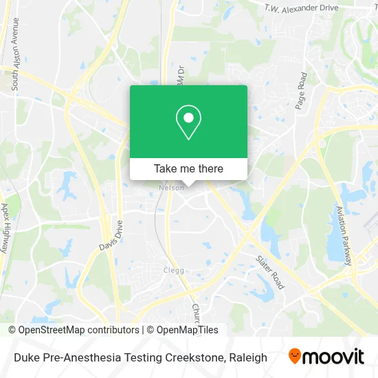 Duke Pre-Anesthesia Testing Creekstone map