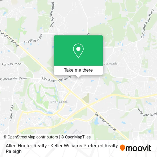 Allen Hunter Realty - Keller Williams Preferred Realty map
