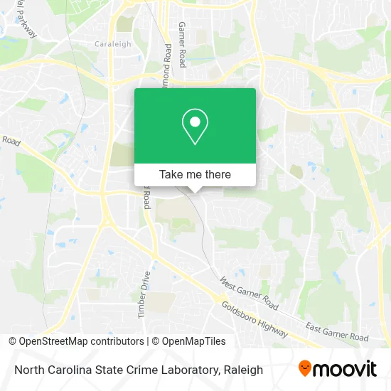 North Carolina State Crime Laboratory map
