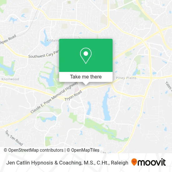 Jen Catlin Hypnosis & Coaching, M.S., C.Ht. map