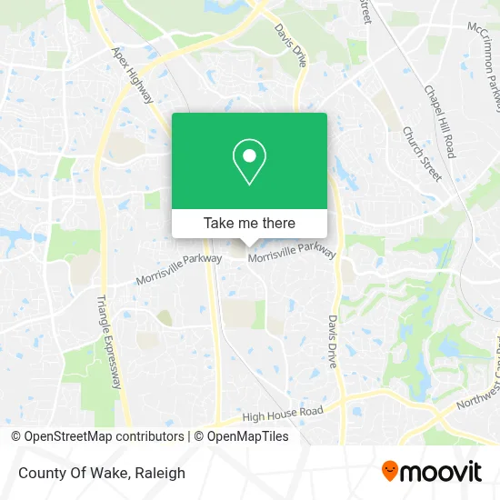 County Of Wake map