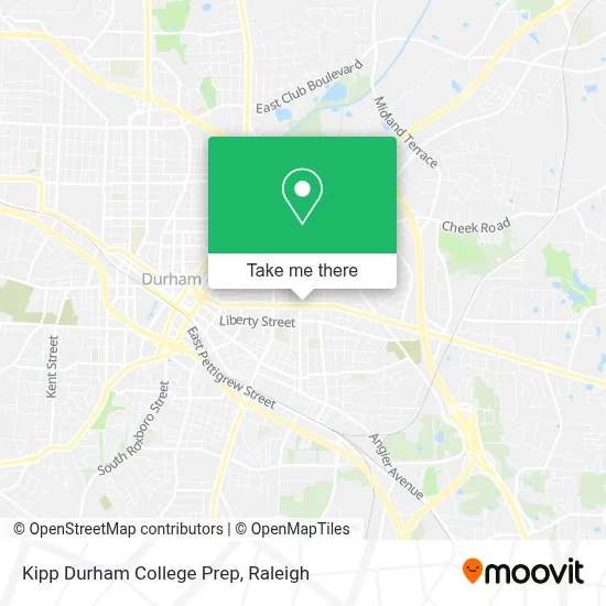 Kipp Durham College Prep map
