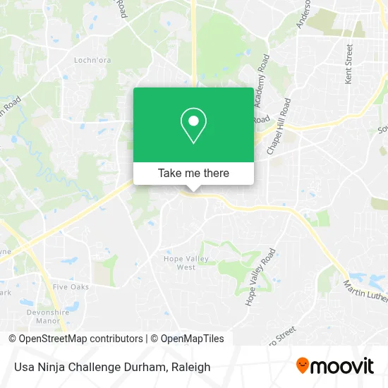 Usa Ninja Challenge Durham map