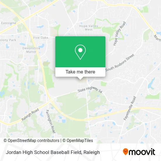 Jordan High School Baseball Field map