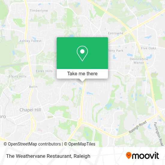 The Weathervane Restaurant map