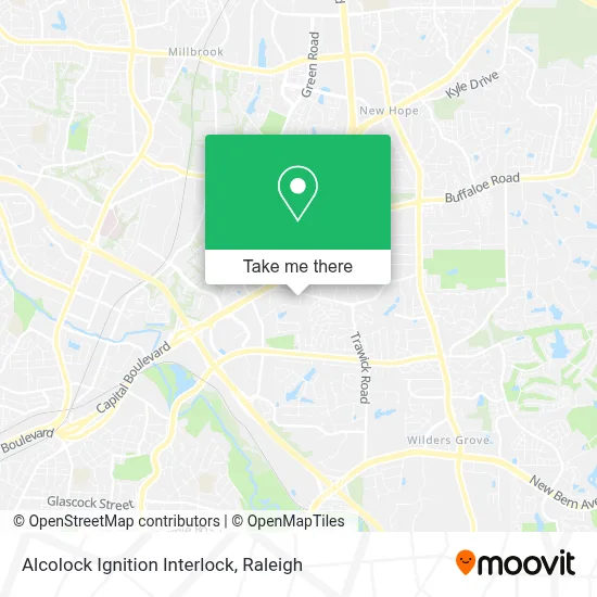 Alcolock Ignition Interlock map