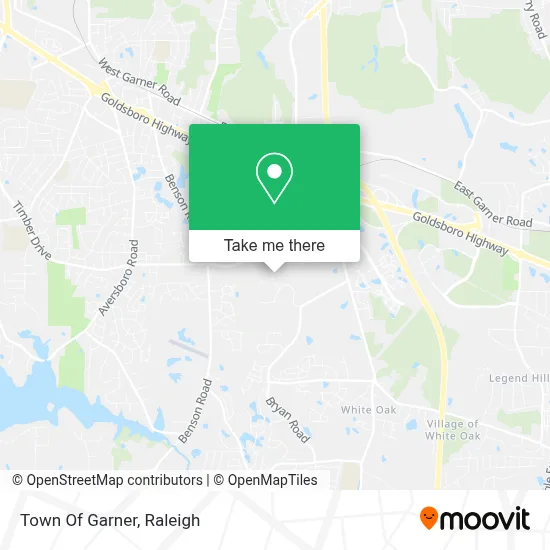 Town Of Garner map