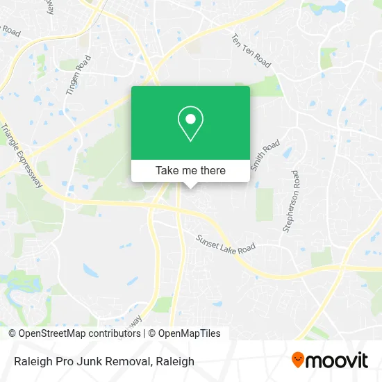 Mapa de Raleigh Pro Junk Removal