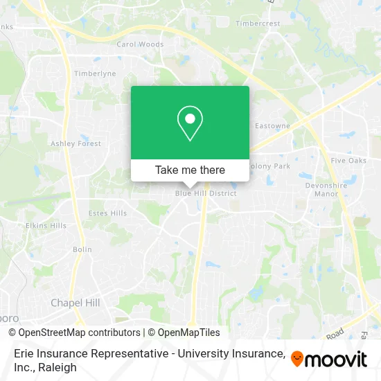Erie Insurance Representative - University Insurance, Inc. map