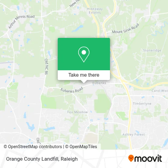 Orange County Landfill map