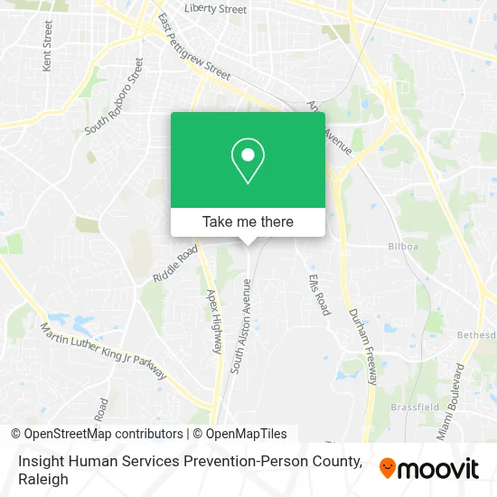Insight Human Services Prevention-Person County map