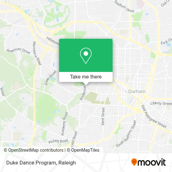 Duke Dance Program map