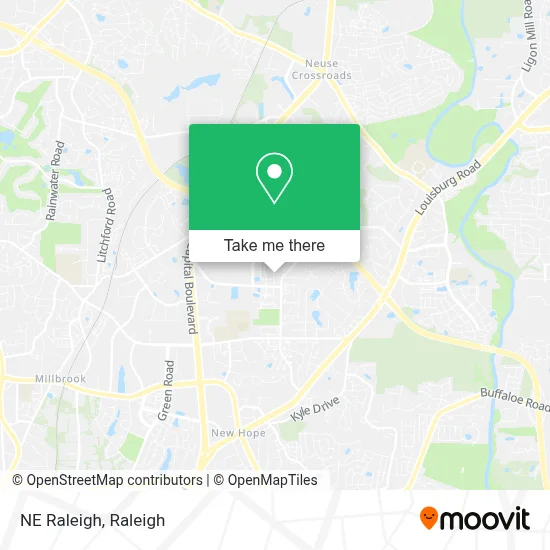 NE Raleigh map