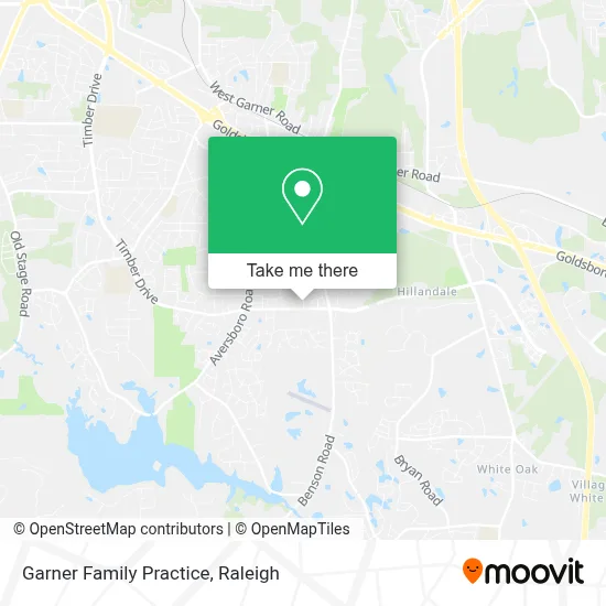 Garner Family Practice map