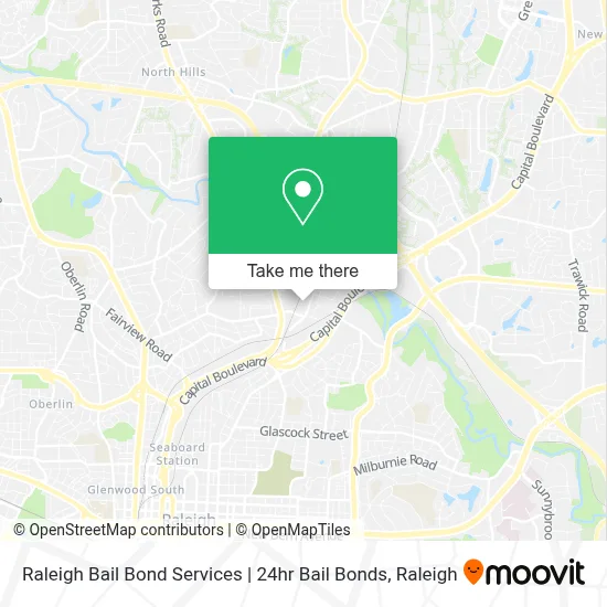 Raleigh Bail Bond Services | 24hr Bail Bonds map