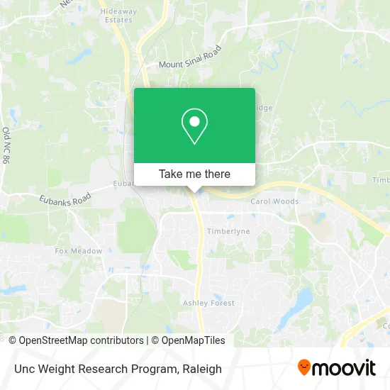 Unc Weight Research Program map