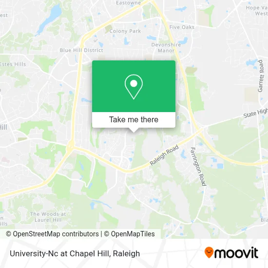 University-Nc at Chapel Hill map