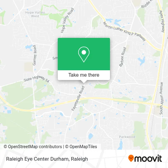 Raleigh Eye Center Durham map